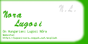 nora lugosi business card