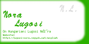 nora lugosi business card